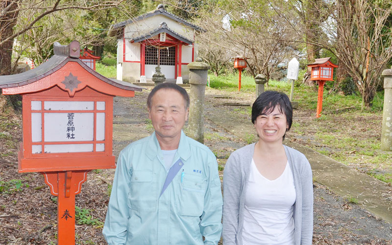 神社へ寄進した灯ろう