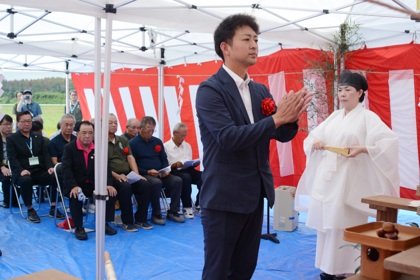 県内初　スマート農業整備／上加世田建設で着工