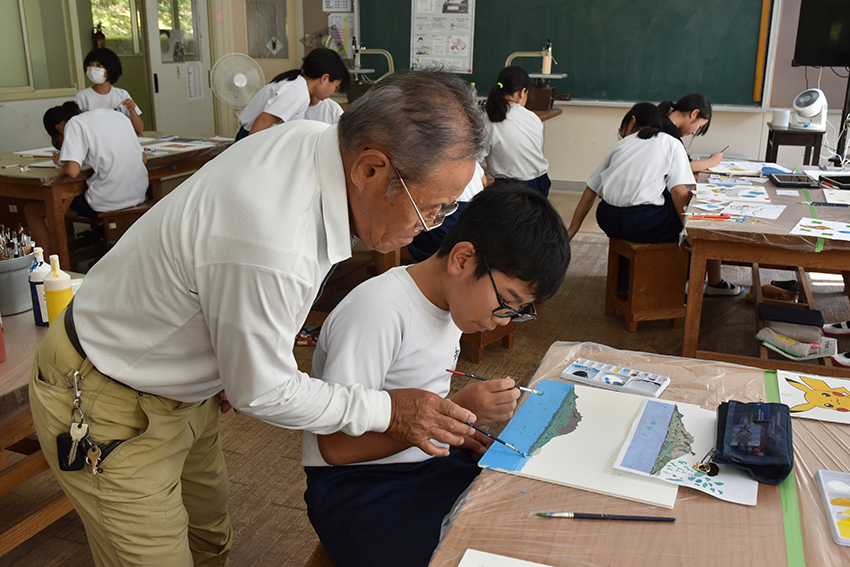 知覧小で体験教室