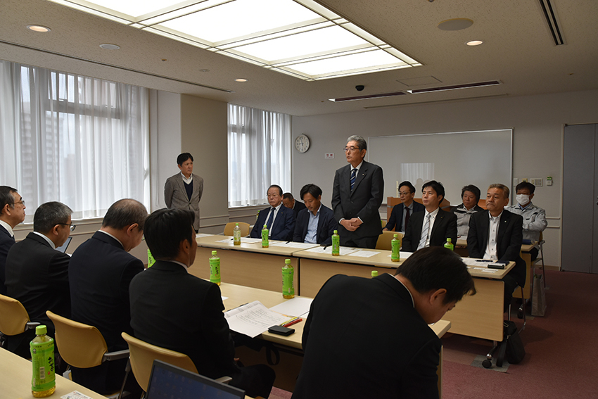 県建設専門工３団体×県　意見交換　