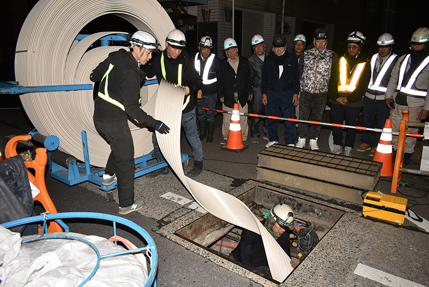 初受注現場で研修