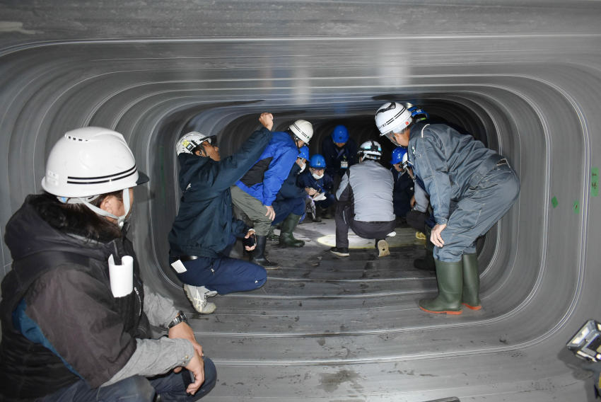 初受注現場で研修