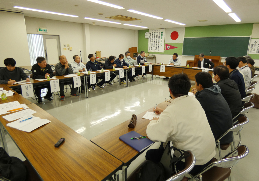 建協出水支部と県が意見交換/「地元重視」の入札制度を/総合評価の余裕期間設定も