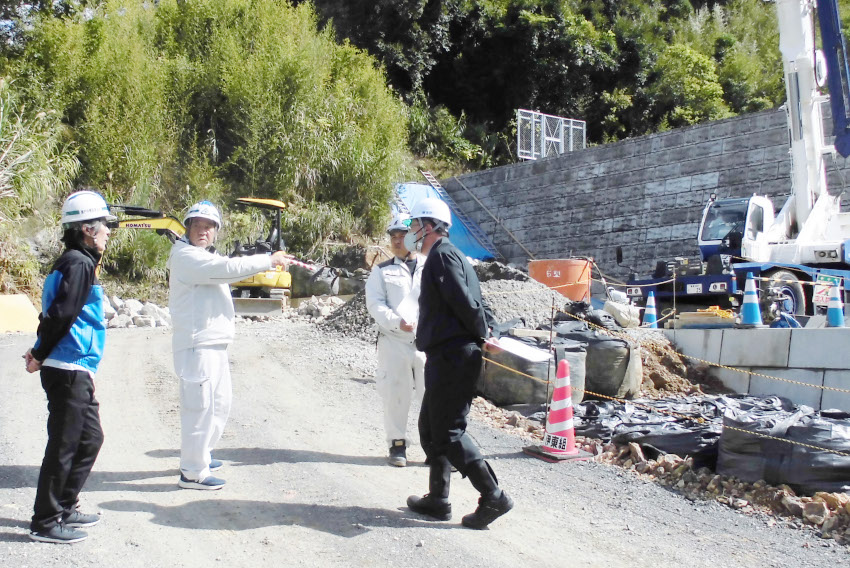 防災・減災重点に巡回/瀬戸内町で現場パト/建災防県支部