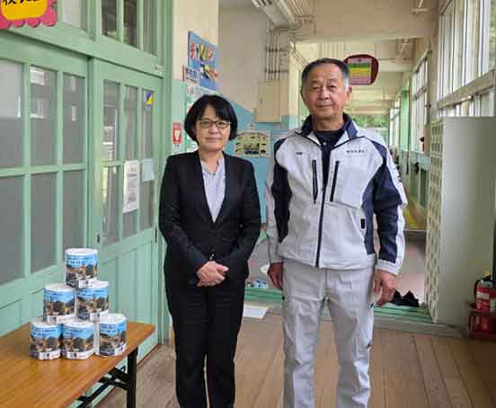 トイレットペーパー寄贈/資源活用に貢献/白坂建設