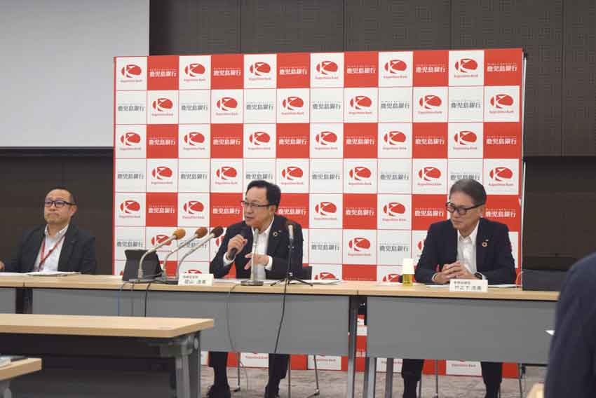 県内今期業況／建設業はやや改善／鹿銀定例会見
