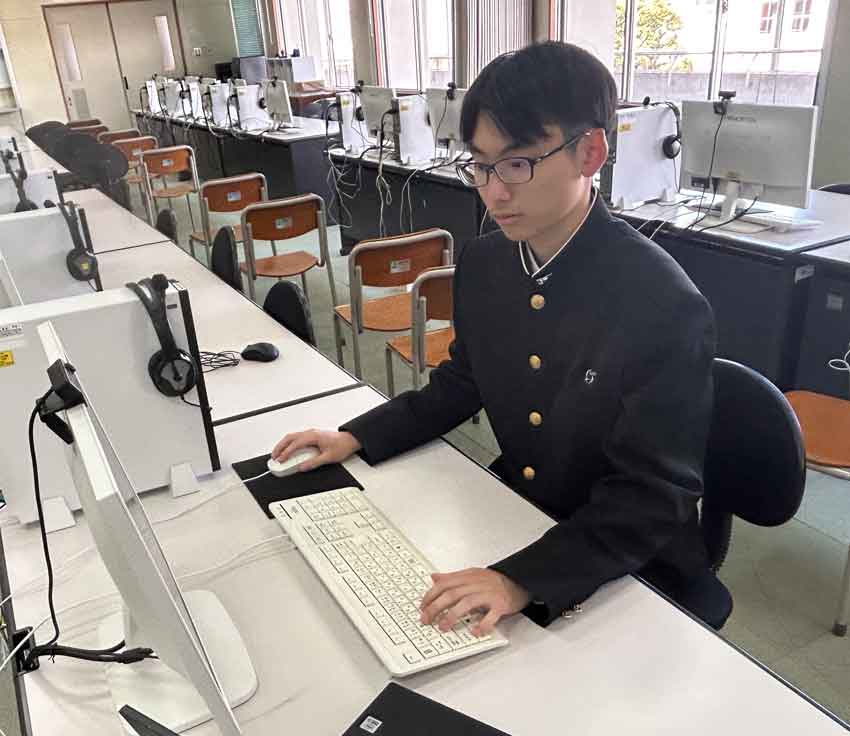 輝け若人/隼人工業高校情報技術科3年 長﨑一樹さん/失敗の経験を力に