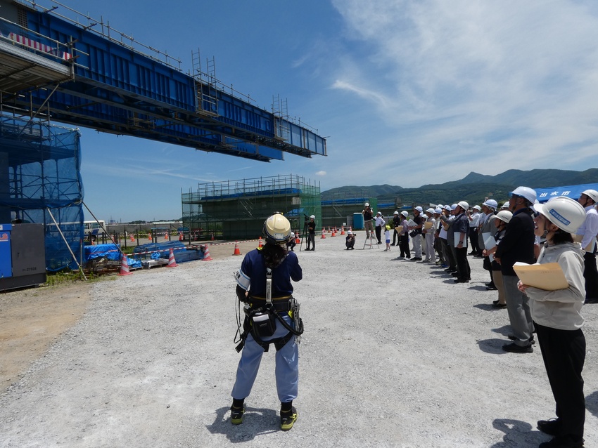 南九州西回り道　米之津川橋で現場見学会