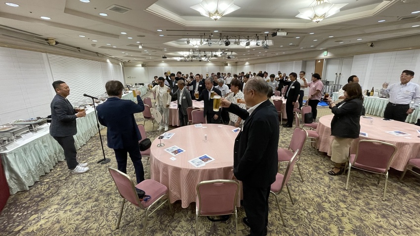 鹿住協がビアガーデン例会／連携強化、次世代育成へ