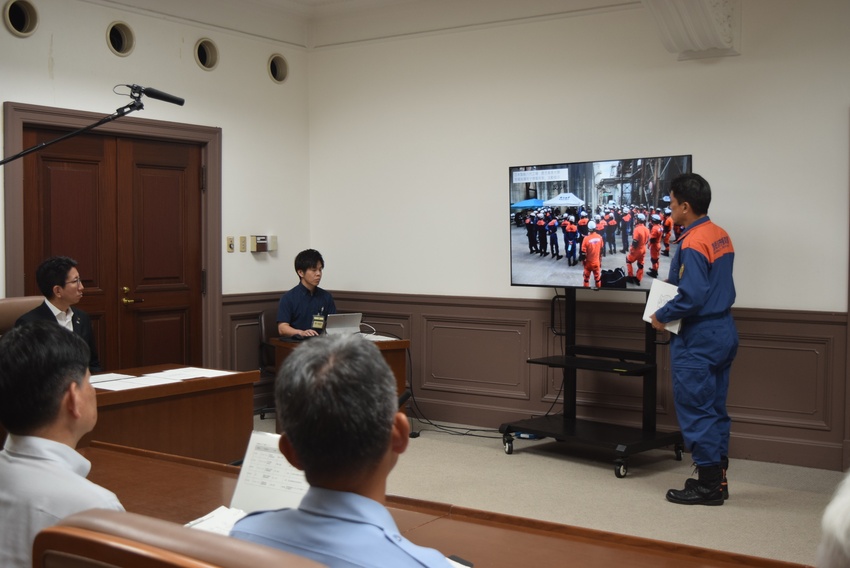 派遣活動報告会／支援への思い一つに／鹿児島市