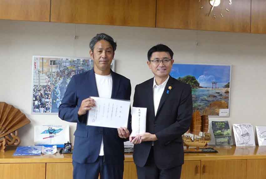 鹿屋上下水道工事協組が義援金/1日も早い復興を/熊本地震支援