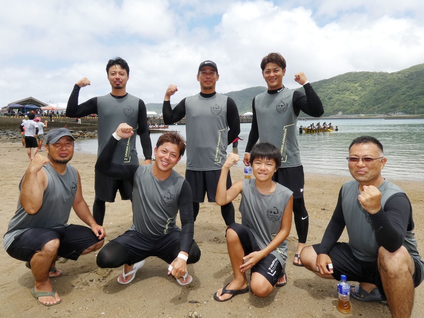 ひらとみ舟こぎ大会／建設２社が熱戦
