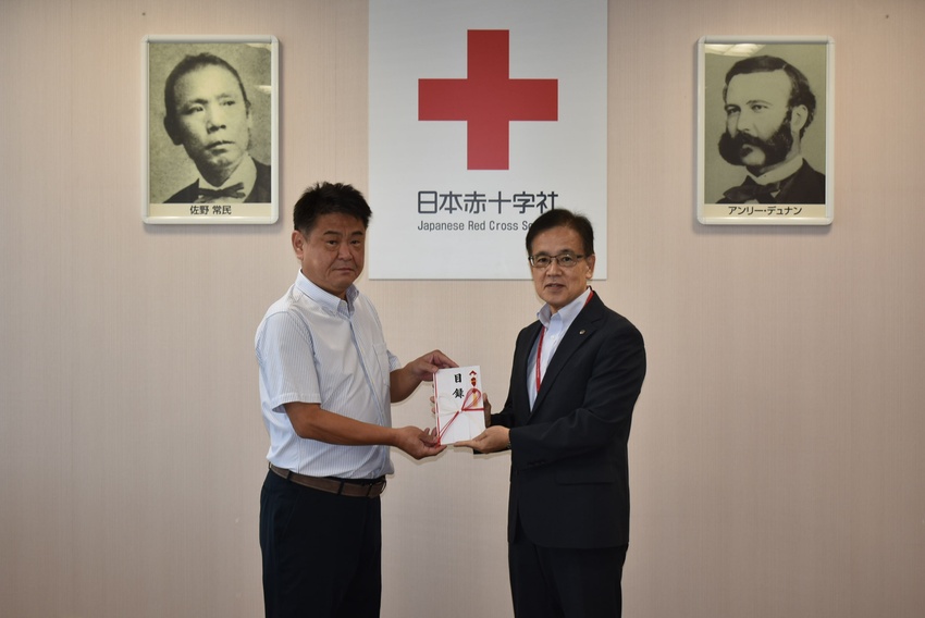 大﨑工業／復旧へ願い込め／熊本地震支援