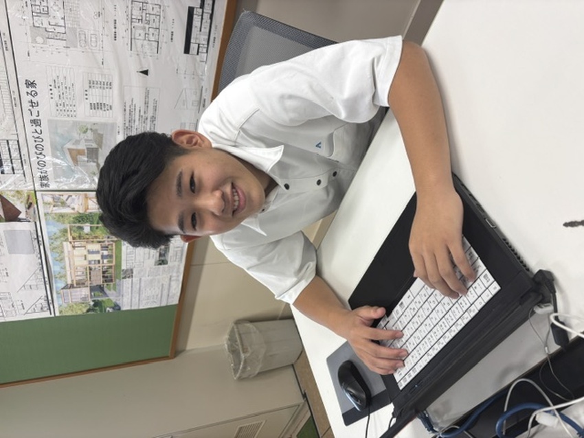 輝け若人／鹿屋工業高校建築科３年　川原　大輝さん／幼い頃からの夢