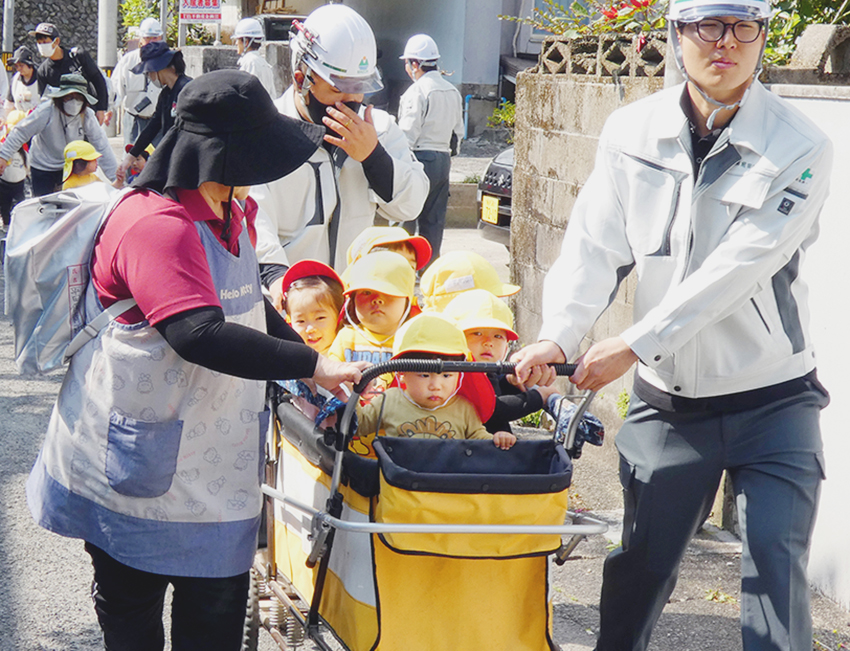 地元と合同訓練