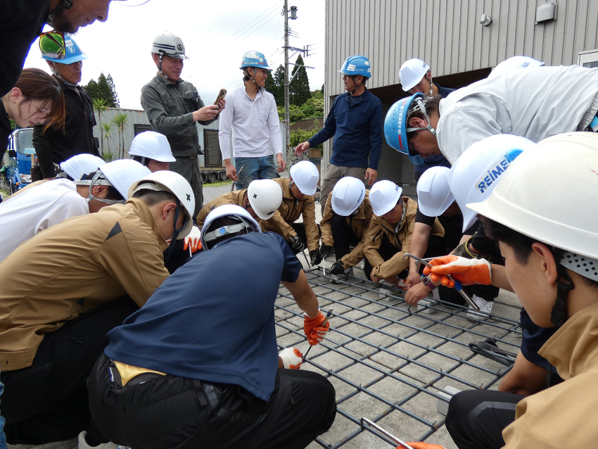 れいめい高生が施工体験