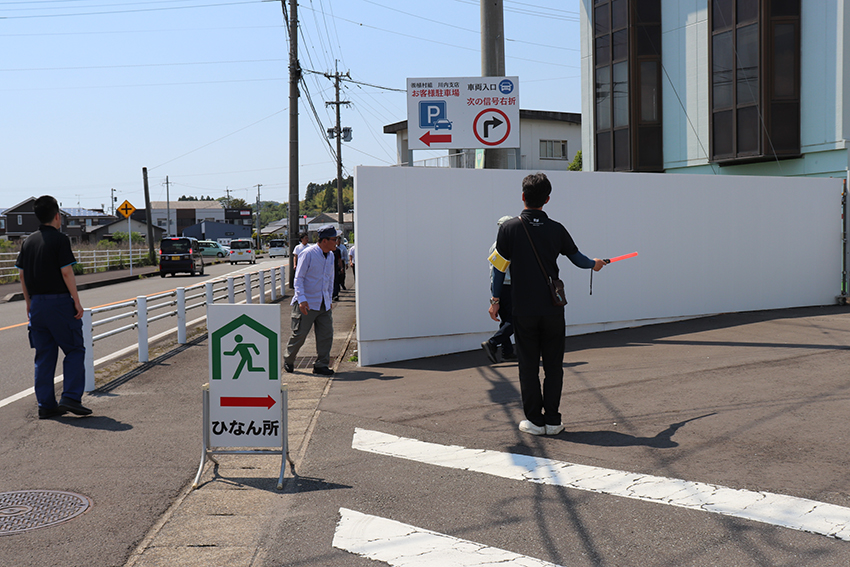 川内で合同避難訓練