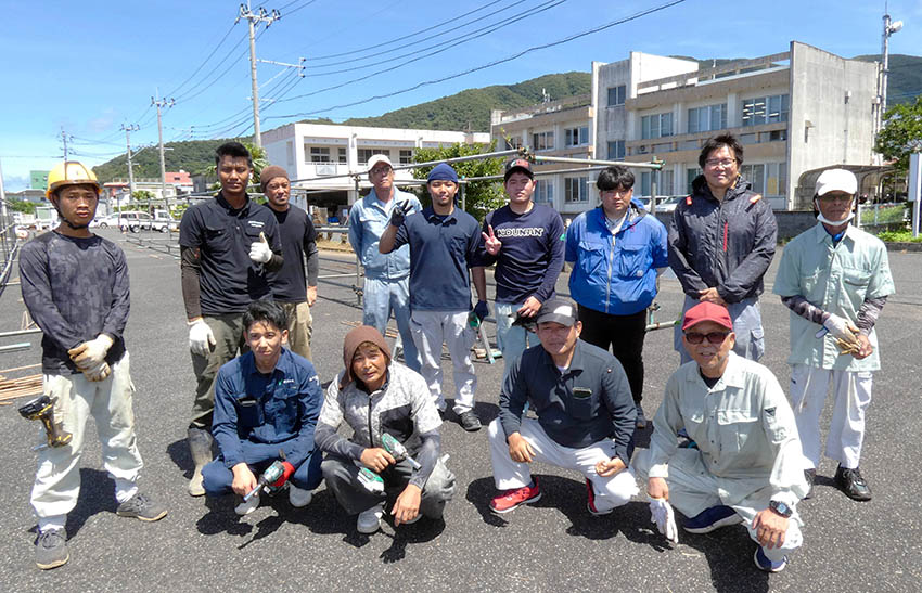 艇保管施設を設営