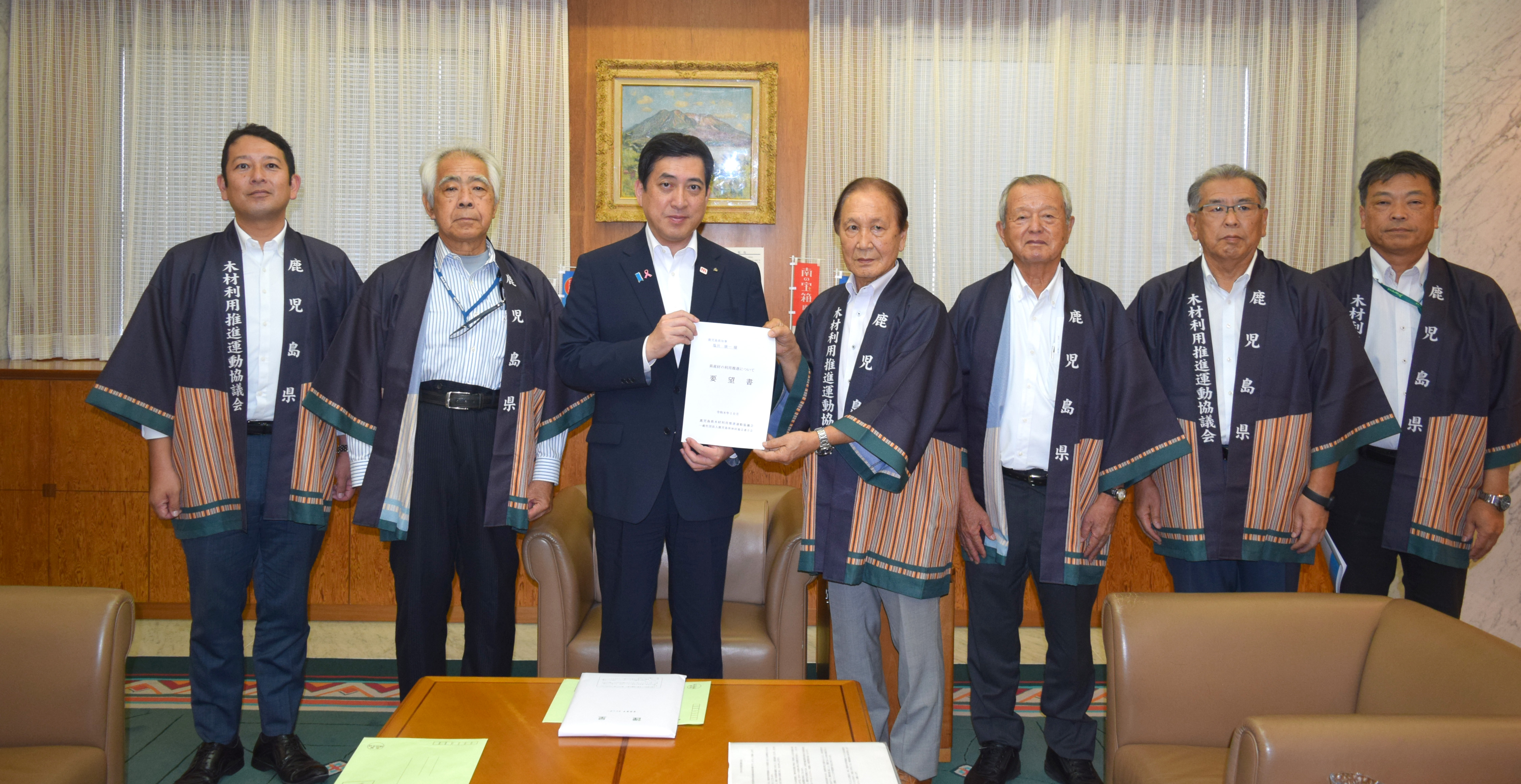 塩田知事へ県産材利用要望
