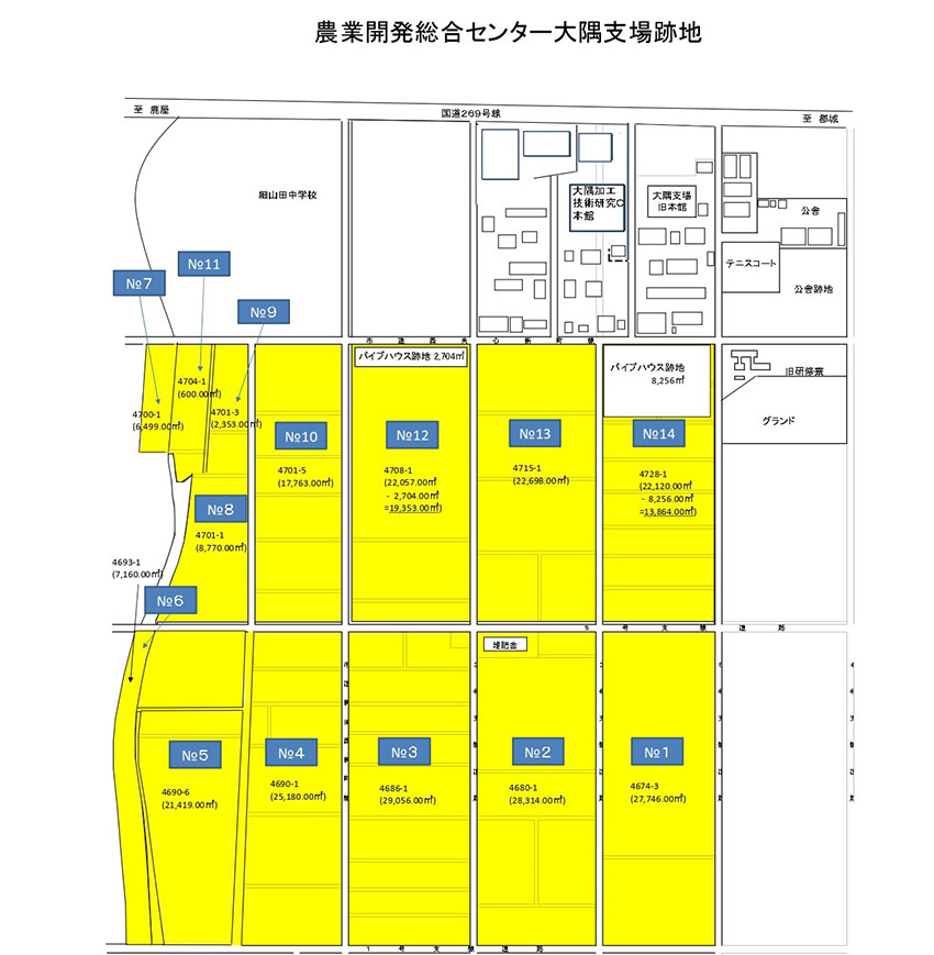 県、大隅支場跡地の今後